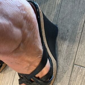 3 pairs of black sandals size 6